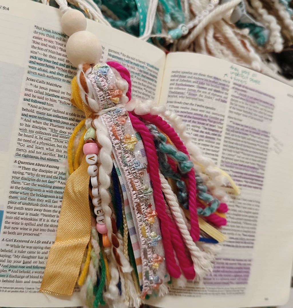 Custom Bible Tassel Bookmark – Handmade Christian Gift for Women, Bible Journaling & Prayer