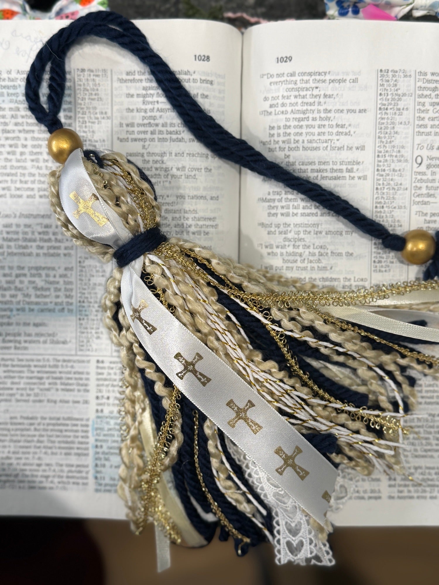 Custom Bible Tassel Bookmark – Handmade Christian Gift for Women, Bible Journaling & Prayer