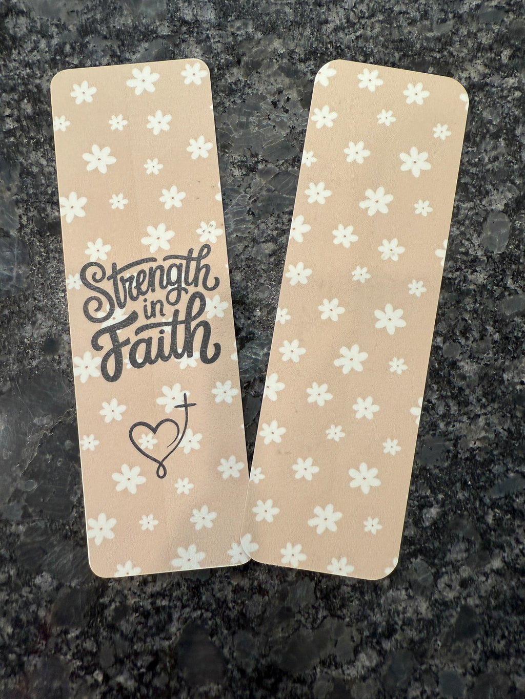 “Strength in Faith” Double-Sided Bookmark – Christian Scripture Bookmark for Bibles, Journals & Books ✨📖