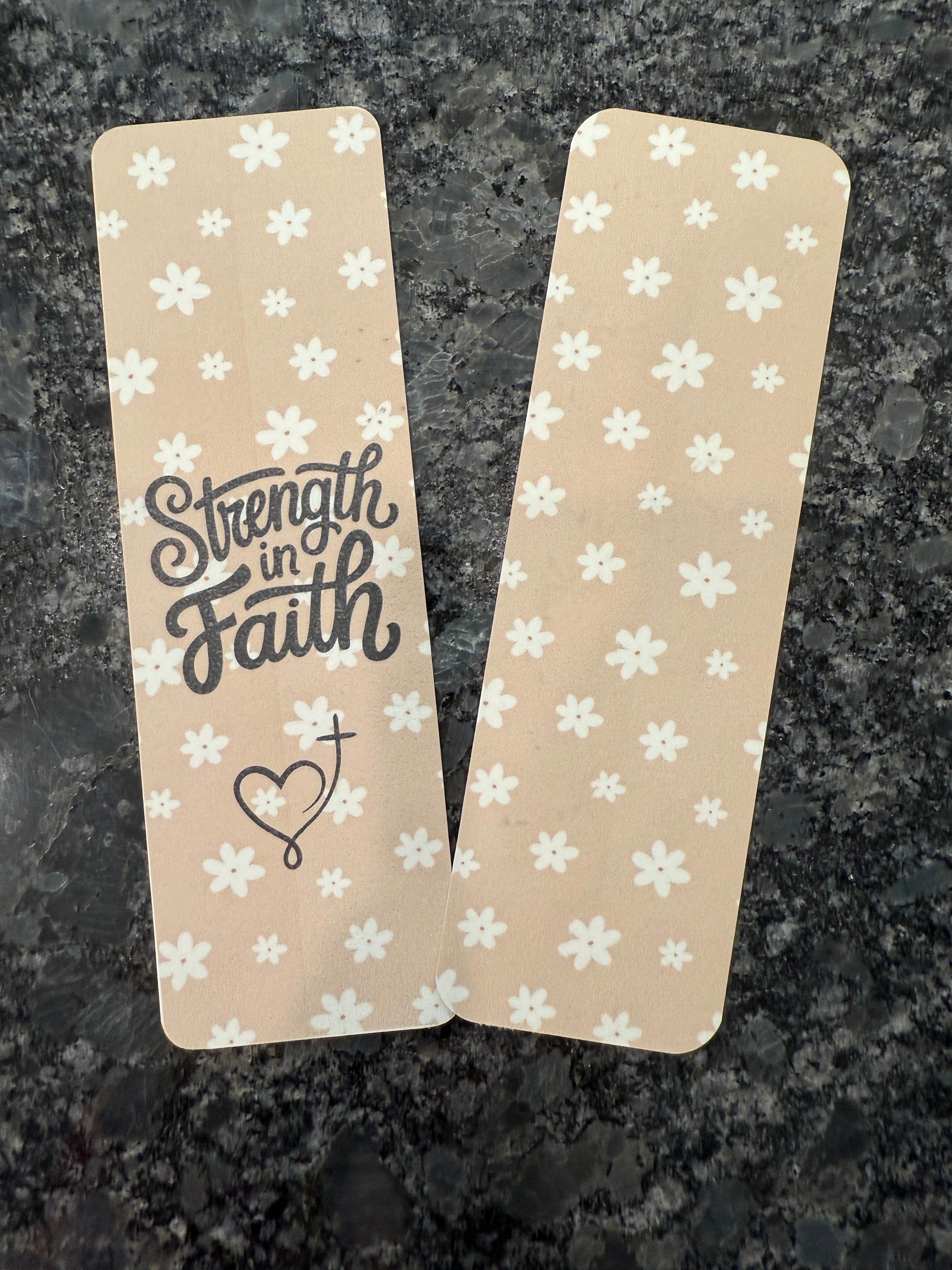 “Strength in Faith” Double-Sided Bookmark – Christian Scripture Bookmark for Bibles, Journals & Books ✨📖
