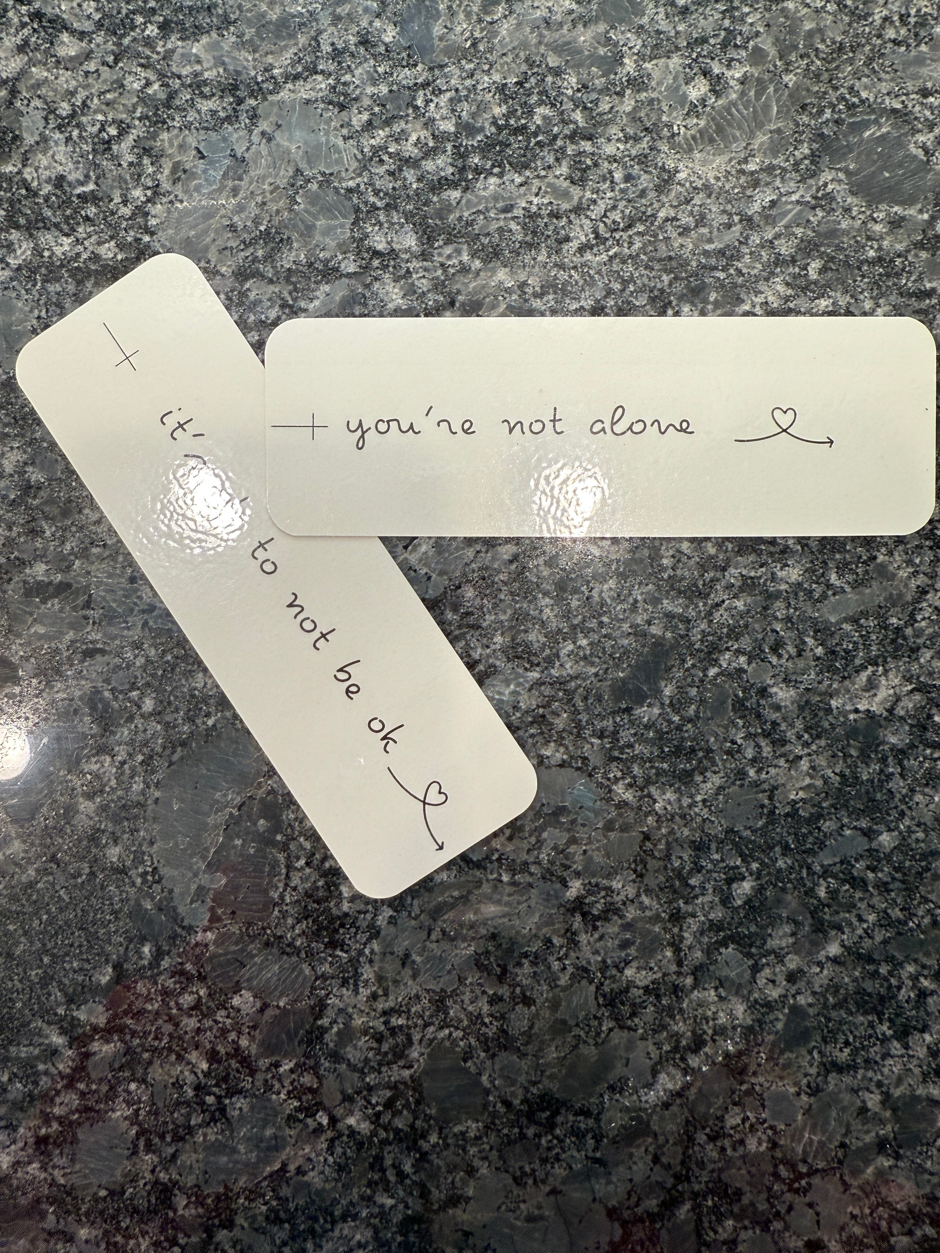 “It’s OK to Not Be OK” Double-Sided Bookmark – Inspirational Mental Health & Faith Bookmark for Books, Bibles & Journals ✨💙📖