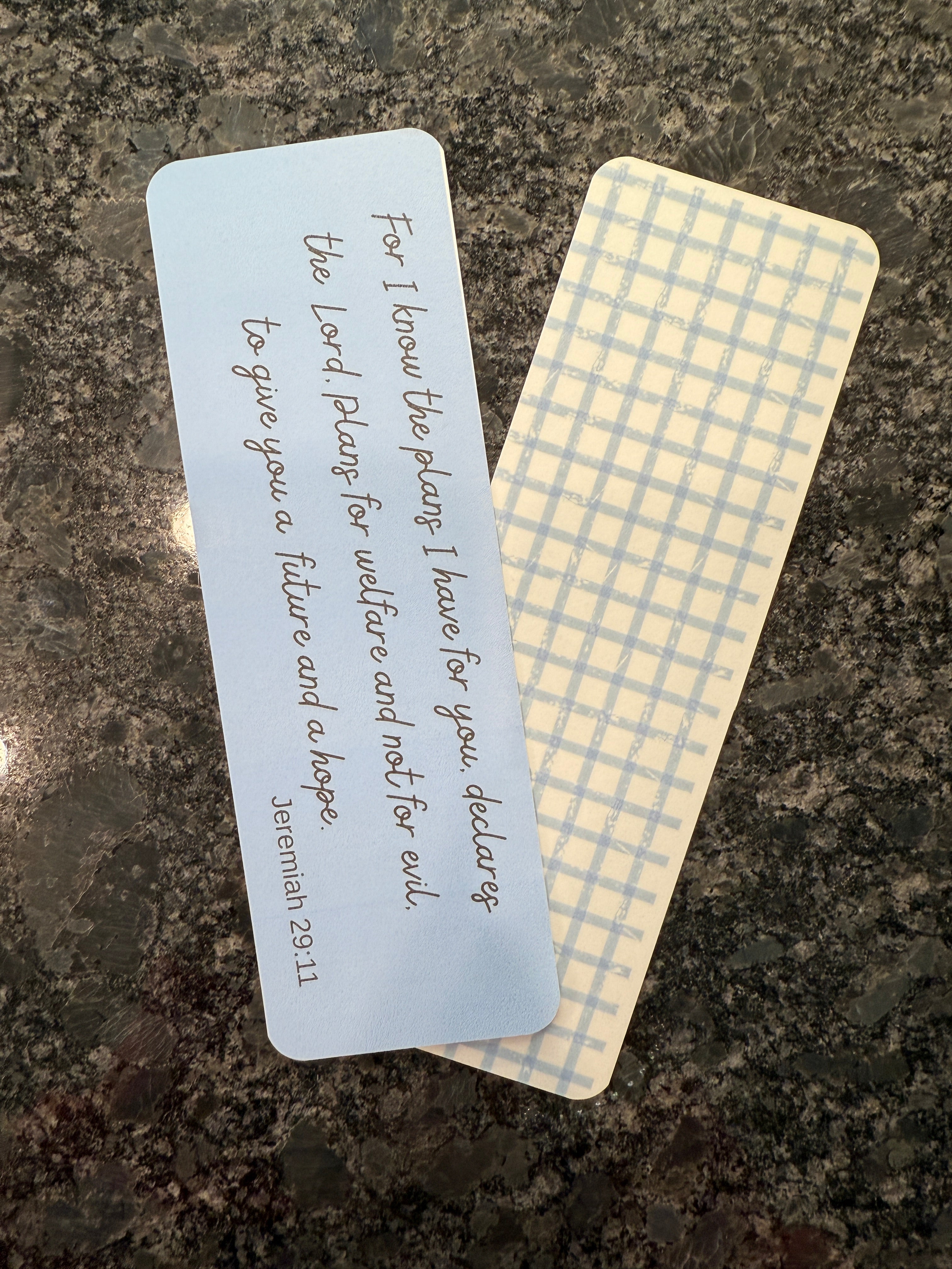 Jeremiah 29:11 Double-Sided Bookmark – Christian Scripture Bookmark for Bibles, Journals & Books ✨📖