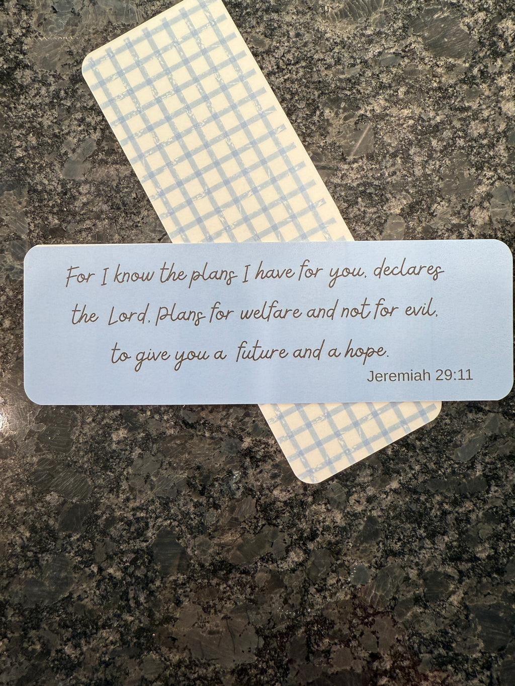 Jeremiah 29:11 Double-Sided Bookmark – Christian Scripture Bookmark for Bibles, Journals & Books ✨📖