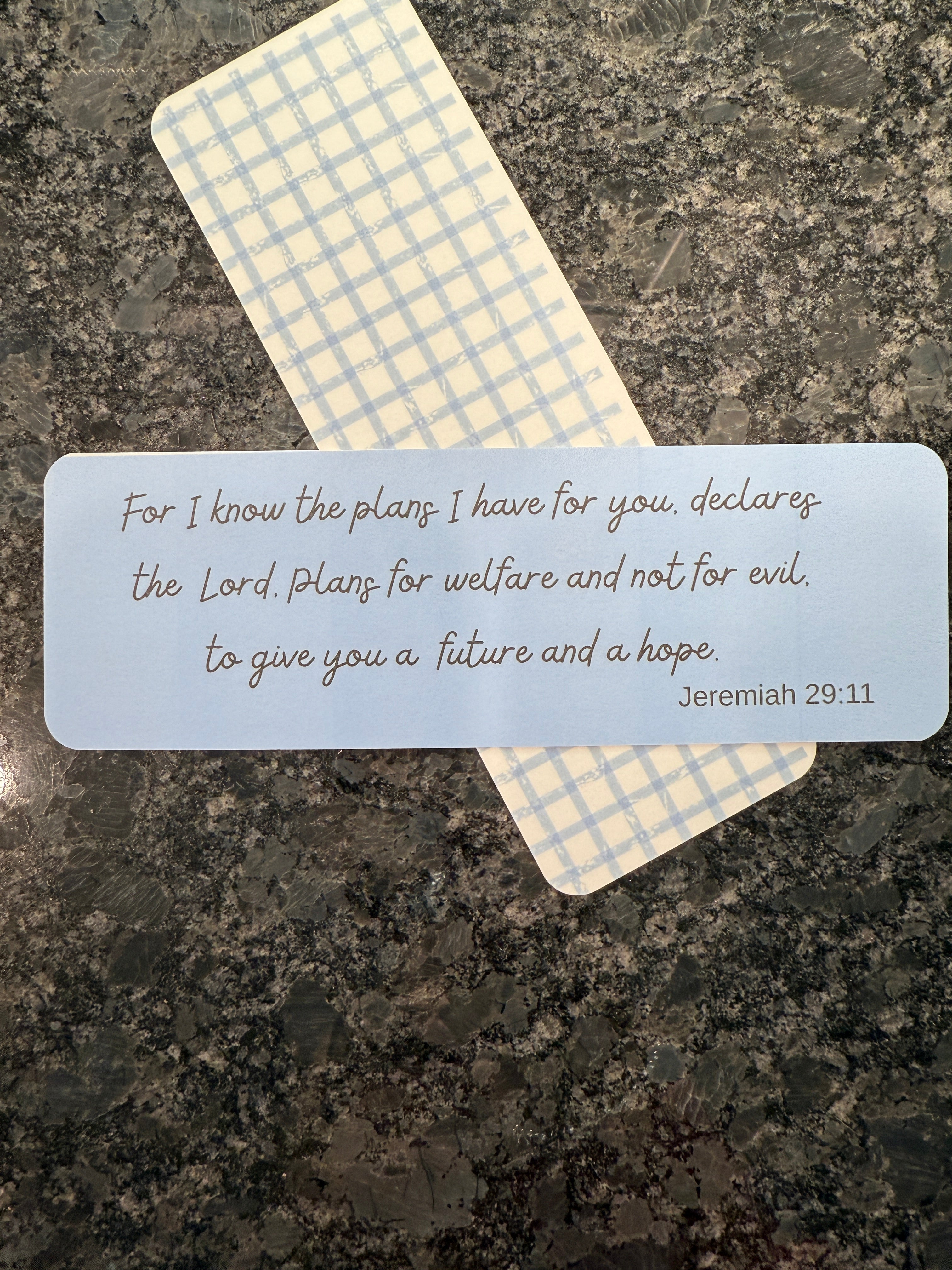Jeremiah 29:11 Double-Sided Bookmark – Christian Scripture Bookmark for Bibles, Journals & Books ✨📖
